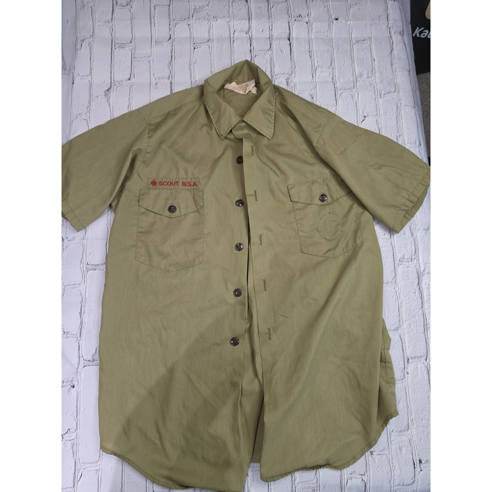 Vintage Boy Scouts of America Official Shirt BSA Youth Size XL